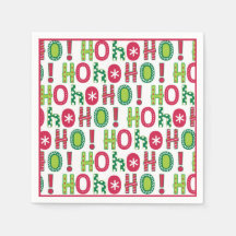 Ho Ho Holiday Festive Red Green Seasonal Modern