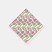 Ho Ho Holiday Festive Red Green Seasonal Modern Servet (Hoek)