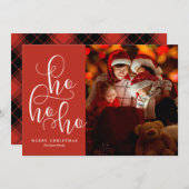 Ho Ho Holiday Foto Feestdagenkaart (Voorkant / Achterkant)