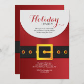 Ho Ho Holiday Party Uitnodiging (Voorkant / Achterkant)