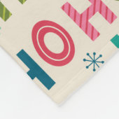 Ho Ho Holiday Pattern Fleece Deken (Hoek)