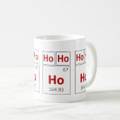 Ho Ho Holiday Periodic Table Red Science Koffiemok (Voorkant rechts)