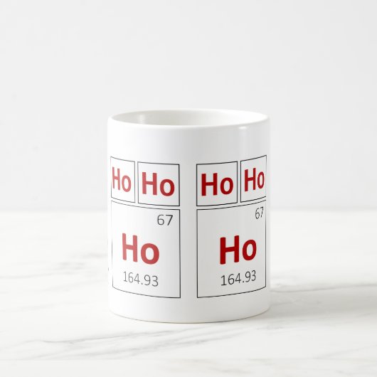 Ho Ho Holiday Periodic Table Red Science Koffiemok (Center)