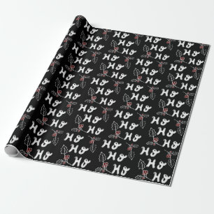 Ho Ho Holiday Wrapping Paper Chalkboard Cadeaupapier