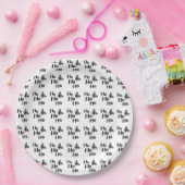 Ho Ho Holly Berry Naadloze Patroon Kerstmis Papieren Bordje (Feest)