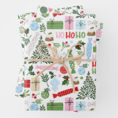 Ho Ho Holly Papierbladen verpakken Inpakpapier Vel (In situ)