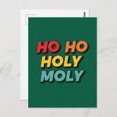 Ho Ho Holy Moly Christmas Briefkaart (Voorkant / Achterkant)