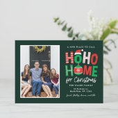 Ho Ho Home Kerstkaart Verhuisbericht (Staand voorkant)