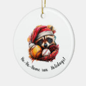 Ho-Ho-Home Run honkbal kerst ornament — Persoonlij (Links)