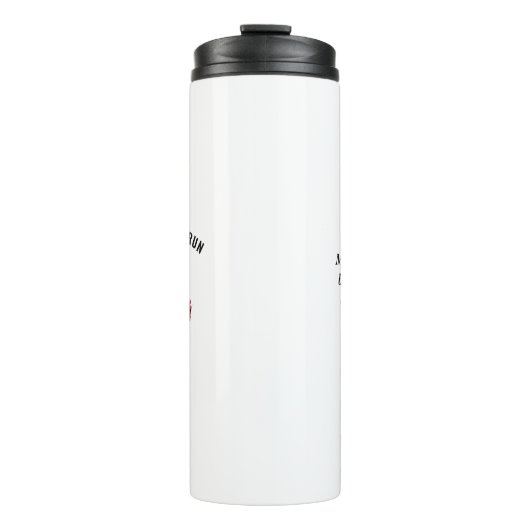 Ho-Ho-Home Run Raccoon — Baseball Travel Mug Thermosbeker (Voorkant)