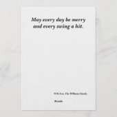 Ho-Ho-Home Run Raccoon Holiday Card (White Back) Kaart (Achterkant)