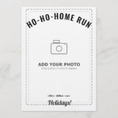 Ho-Ho-Home Run Raccoon Holiday Card (White Back) Kaart (Voorkant)