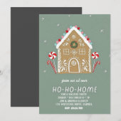 Ho-ho-home - uitnodiging voor kerstfeest (Voorkant / Achterkant)