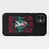 Ho Ho Homerun Honkbal Lelijke Kersttrui Case-Mate iPhone Case (Achterkant (horizontaal))