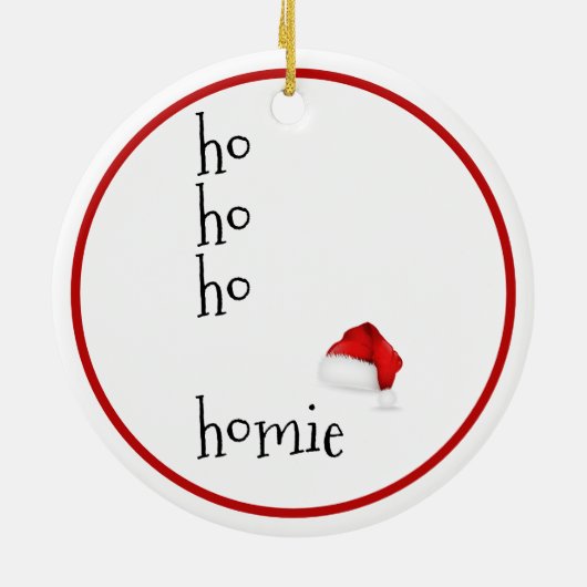 Ho Ho Homie - Grappig Kerstfeest Keramisch Ornament (Achterkant)