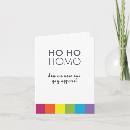 Ho Ho Homo / Don We Now Our Gay Apparel Kaart (Voorkant)