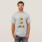 Ho ho homo gay kerstboom w ornamenten grappig t-shirt (Voorkant volledig)
