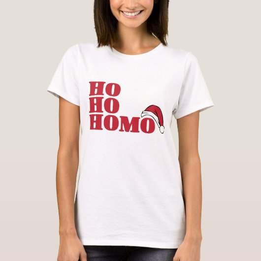 Ho ho homo t-shirt (Voorkant)