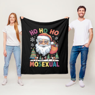 Ho Ho Homoseksuele kerstkerstkerstfeestdag Gay Pri Fleece Deken