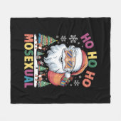 Ho Ho Homoseksuele kerstkerstkerstfeestdag Gay Pri Fleece Deken (Voorkant (Horizontaal))