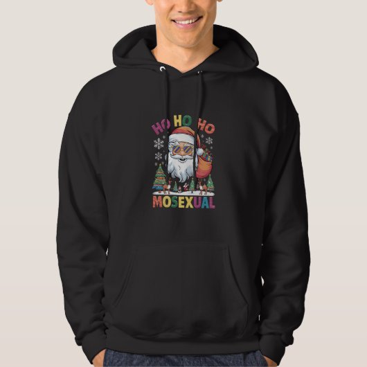 Ho Ho Homoseksuele kerstkerstkerstfeestdag Gay Pri Hoodie (Voorkant)