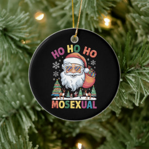 Ho Ho Homoseksuele kerstkerstkerstfeestdag Gay Pri Keramisch Ornament
