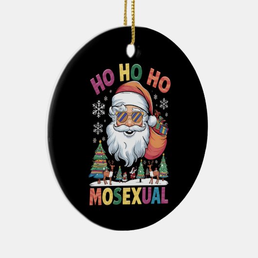 Ho Ho Homoseksuele kerstkerstkerstfeestdag Gay Pri Keramisch Ornament (Rechts)