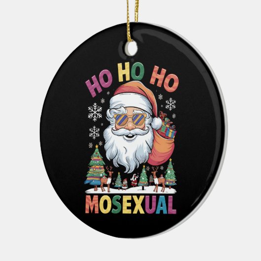 Ho Ho Homoseksuele kerstkerstkerstfeestdag Gay Pri Keramisch Ornament (Links)