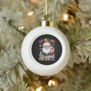 Ho Ho Homoseksuele kerstkerstkerstfeestdag Gay Pri Keramische Bal Ornament