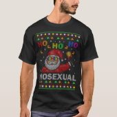 Ho Ho Homoseksuele kerstkerstkerstfeestdag Gay Pri T-shirt (Voorkant)