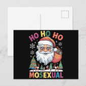 Ho Ho Homoseksuele Kerstman Vakantie Gay Pride Feestdagenkaart (Voorkant / Achterkant)