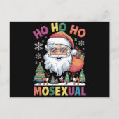 Ho Ho Homoseksuele Kerstman Vakantie Gay Pride Feestdagenkaart (Voorkant)