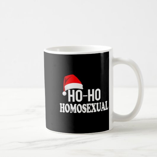 Ho Ho Homoual Funny Pride Christmas Holiday Design Koffiemok (Rechts)