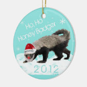 Ho, Ho Honey Badger Kerstmis 2012 Ornament (Links)