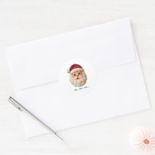 Ho-Ho-Hoo-So-Cute! Ronde Sticker (Envelop)