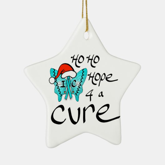Ho Ho Hope 4 a Cure to IC Keramisch Ornament (Rechts)