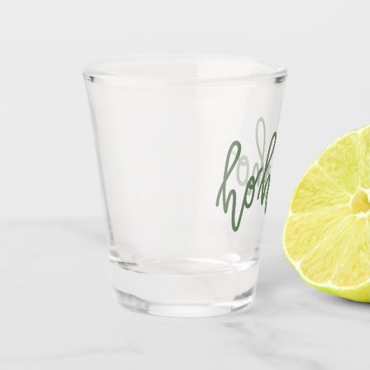 Ho-Ho-HoScript-feesttekst Shot Glas (Links)