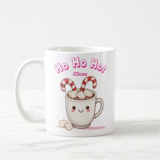 Ho Ho Hot Cocoa Grappige Kerstmok – Schattig Kawai Koffiemok