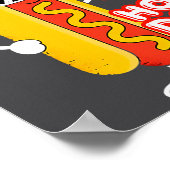 Ho Ho Hot Dog Funny Christmas– Festive Hot Dog In  Poster (Hoek)