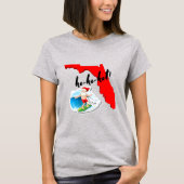 Ho-ho-hot! Vrolijk Florida Kerstmis Surfen Santa T-shirt (Voorkant)