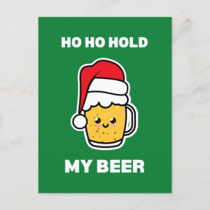 HO HO HOU MEE BIJ HET BIER SCHATJE KERSTMAN BRIEFKAART