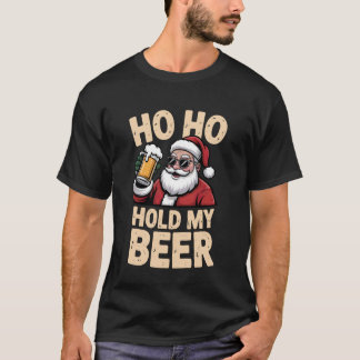 Ho Ho Hou Mijn Bier Vrolijke Kerstman Zonnebril Ke T-shirt