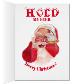Ho! Ho! HOUD mijn bier. Wenskaart (Binnen (Rechts))