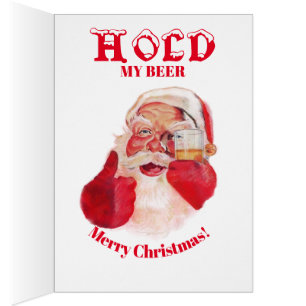 Ho! Ho! HOUD mijn bier. Wenskaart
