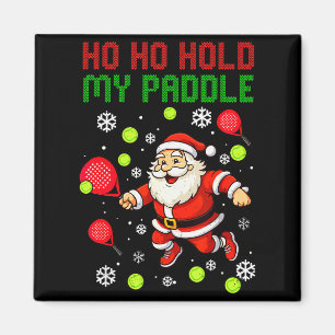 Ho Ho Houd Mijn Paddle Vast Kerstmis Padel Tennis Magneet