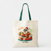 Ho Ho houdt m'n biertje Drink kerstmis vast Tote Bag (Achterkant)