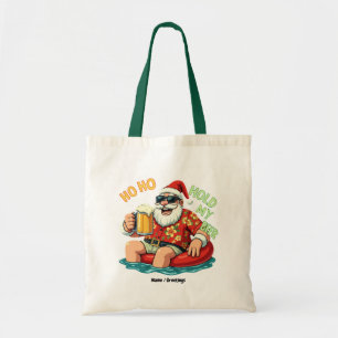 Ho Ho houdt m'n biertje Drink kerstmis vast Tote Bag