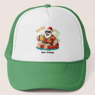 Ho Ho houdt m'n biertje Drink kerstmis vast Trucker Pet