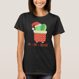 Ho-Ho-Hoya Leuke Grappige Kerstmis Santa Plant T-shirt