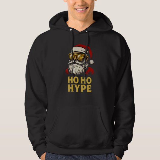 HO HO HYPE – Santa Gold Hoodie (Voorkant)